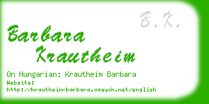 barbara krautheim business card